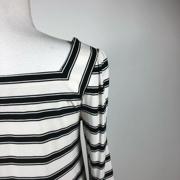 LOFT Striped Square Neck Dress, XS - Picture 5 of 8